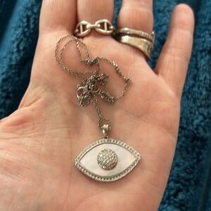 Sterling silver evil eye 🧿 necklace